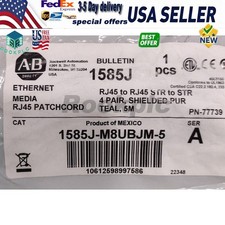 NEW ALLEN BRADLEY 1585J-M8UBJM-5 ETHERNET CABLE - FREE SHIPPING