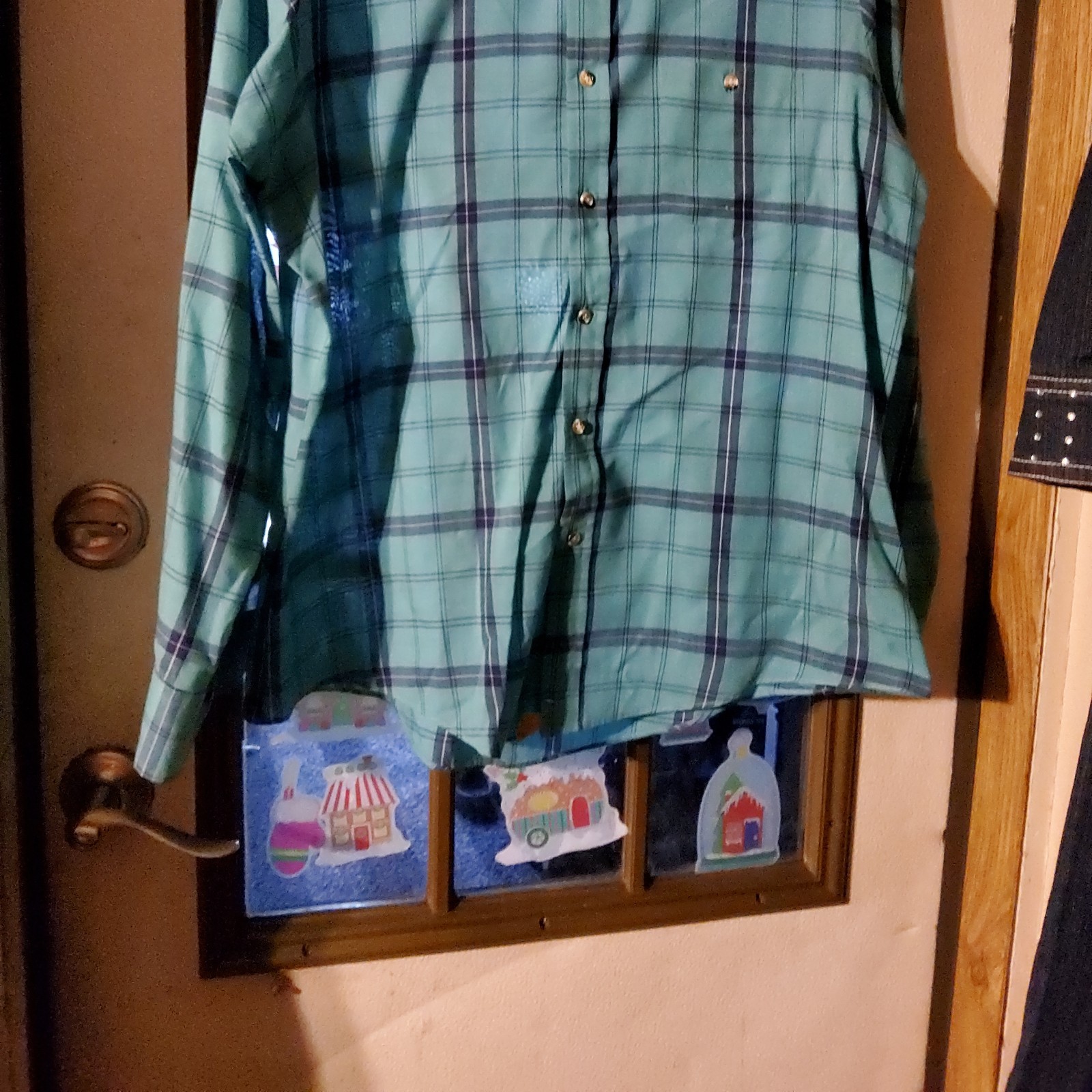 FILA Camicia vintage Gentlemens Row uomo L tessuto Gingham casual manica lunga con bottoni