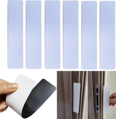 Lockdown Magnetic Strips Door Frames Security Devices Pack of 6 White Flexible