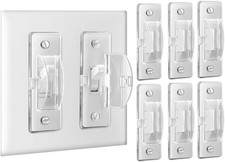 Clear Child Proof Light Switch Cover Guard - 6 Pack