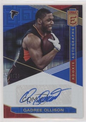 2019 Panini Donruss Elite Rookie Blue 8/10 Qadree Ollison #RA-QO Auto RC 7m3