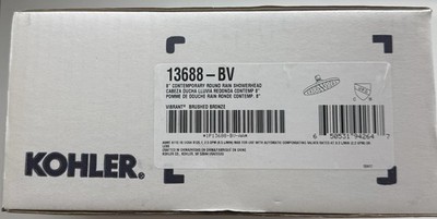 Kohler 13688-BV 8  Contemporary Round Rain Showerhead Brushed Bronze NEW