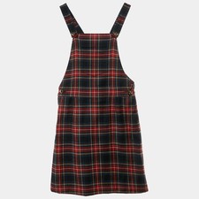 Dolce Gabbana Kids Tartan Wool Blend Twill Pinafore 78 Yrs