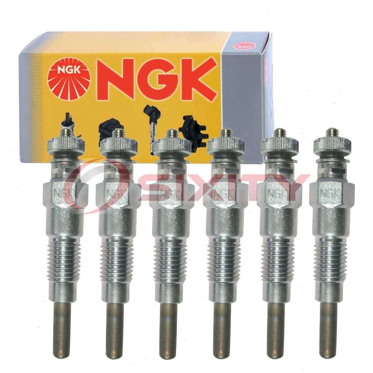6 pc NGK 6125 Y-103 Glow Diesel Glow Plugs for 11065-37507 Ignition Cylinder ag