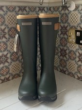 Image of New Ariat Womens Burford Insulated Wellingtons Olive Green UK 4