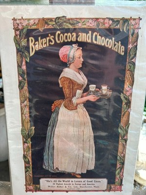 BAKERS COCOA AND CHOCOLATE  Nachdruck nach original Werbung