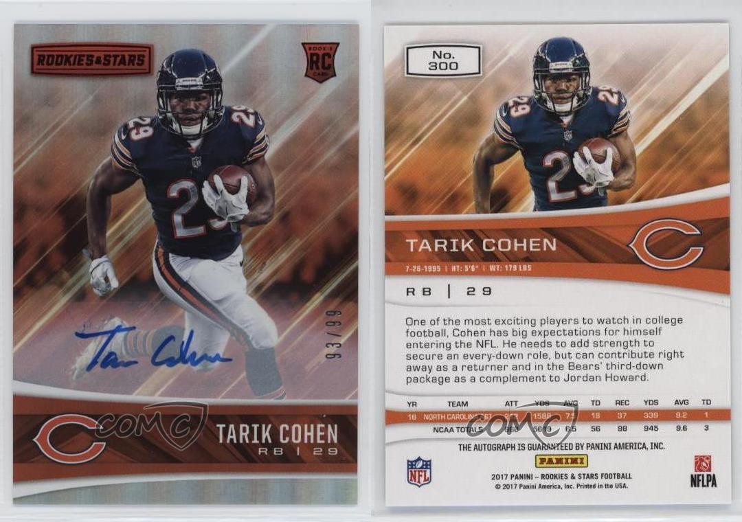 2017 Panini Rookies & Stars Longevity Signatures 93/99 Tarik Cohen Auto RC 0y6s