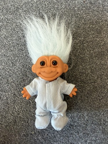 Vintage Russ Troll Doll - Bedtime Troll Blue Hair