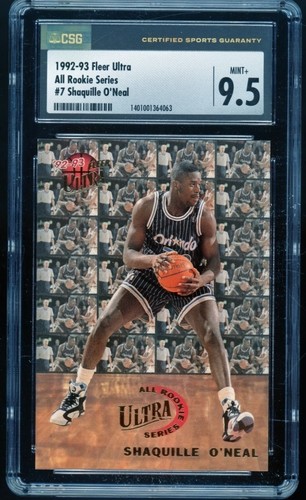 SHAQUILLE O'NEAL 1992-93 Fleer Ultra #7 All-Rookie Series RC HOF CSG 9.5 Mint+