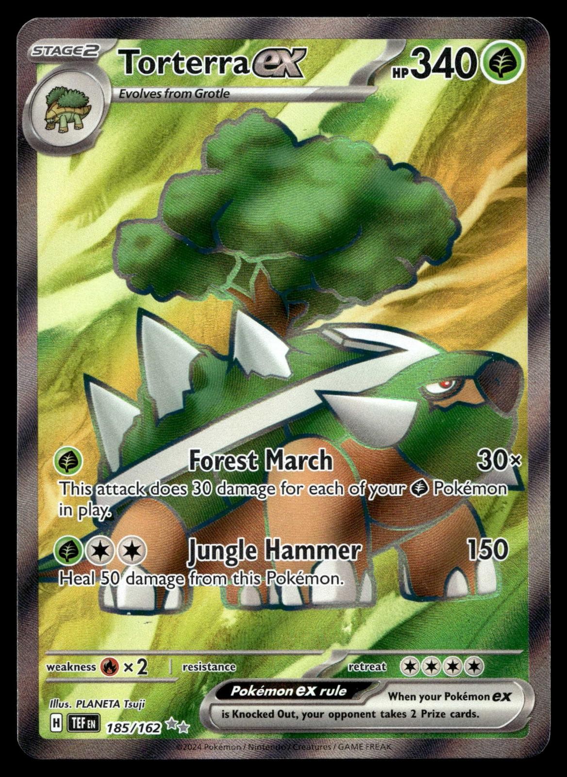 POKEMON TORTERRA EX TEMPORAL FORCES 185/162 ULTRA RARE NM/M