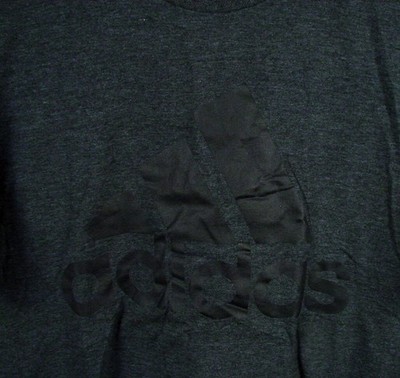 Adidas Amplifier Tee Black Logo Black T Shirt Men's Size L