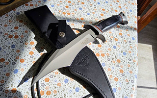 Gil Hibben Jagdmesser Drop Point Ganz Erl Edelstahlklinge Holzgriff Scheide