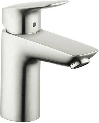 Hansgrohe Logis 100 Single Hole Faucet - Brushed Nickel w Pop-up Drain Assembly