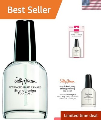 Hard As Nails Top Coat - 1.6oz Nail Strengthener with High Shine Finish