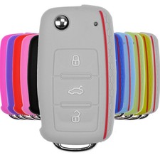 SCHLÜSSEL HÜLLE Grau für VW UP Golf T5 Touran Polo Beetle Skoda Fabia Yeti