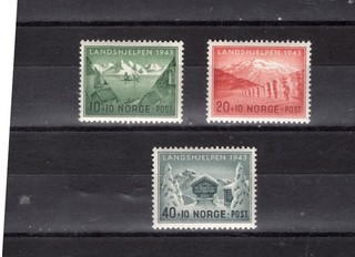 Norwegen Mi. 292 94 Jahr 1943