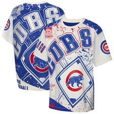 Youth Outerstuff Cream Chicago Cubs Big League Top Player Bold All-Over-Print
