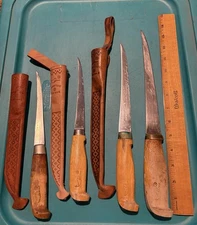 Vintage J Marttiini  Finland Filet Knife Lot