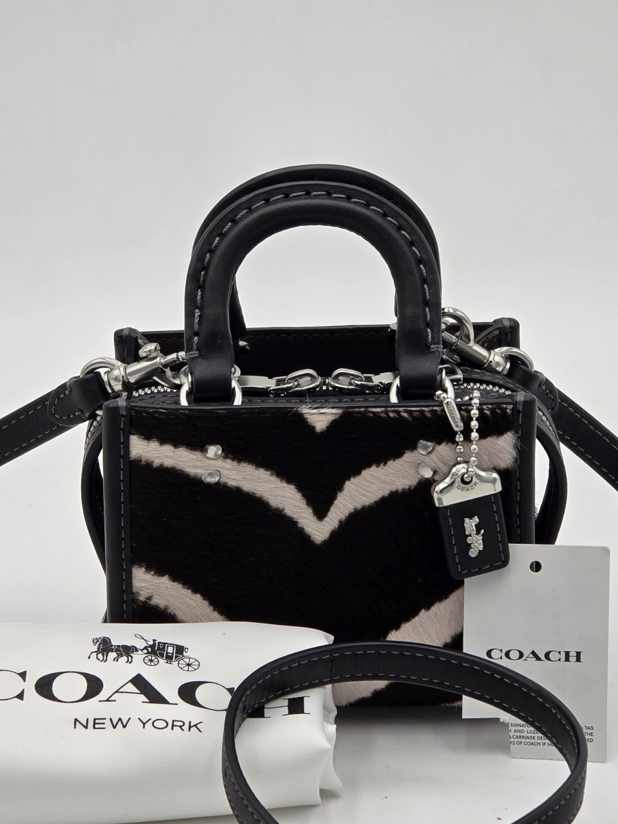 COACH Rogueミニハンドバッグ 💥NWT💥 Coach Rogue 12 Zebra Print Haircalf | eBay