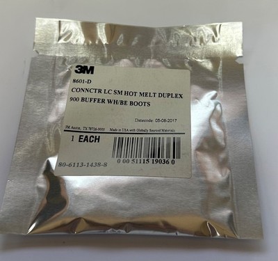 3M 8601-D CONNECTOR LC SM HOT MELT DUPLEX 900 BUFFER WHITE/BEIGE BOOTS
