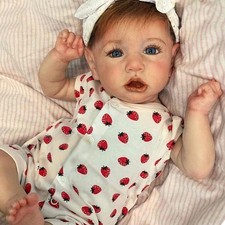 22" Reborn Dolls Baby Vinyl Silicone Handmade Newborn Doll Realistic XMAS Gift