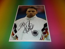 Thomas Häßler DFB Weltmeister 1990  signed signiert Autogramm 20x28 Foto in p.
