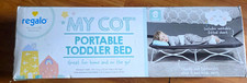 Regalo My Cot Portable Foldable Toddler Play Yard Bed, Gray/White