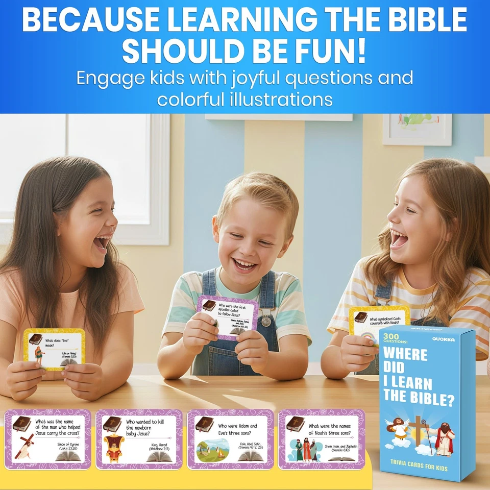 Bible Trivia Game - 300 Engaging Questions for Kids & Families - Image 3 of 4