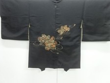 7718860: JAPANESE KIMONO JAPANESE HAORI / WOVEN KIKU  UME