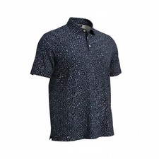 RLX Ralph Lauren Mens XL All Over Floral Print Short Sleeve Polo Shirt Wicking