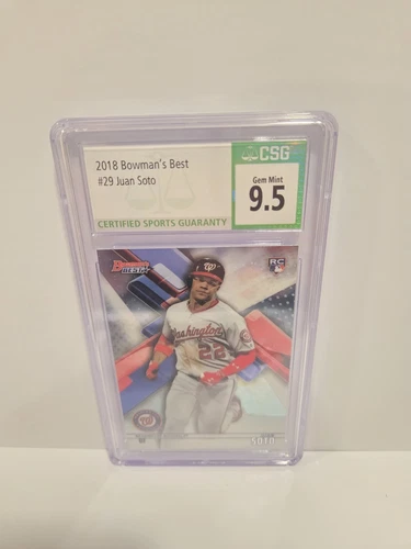 2018 Bowman's Best Juan Soto Rc CSG 9.5 Gem Mint #29