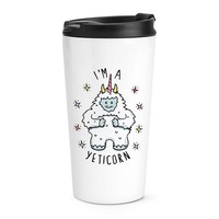 I'm A Yeticorn Reise Becher Tasse Lustig Yeti Einhorn Tiere Thermo Becher