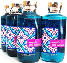Bath Body Works SEASIDE PINK JASMINE, Shower Gel, 10 fl. oz., NEW x 4