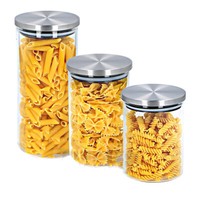 3Er Set Vorratsglas Vorrats Dosen Glas Bonbonglas Frischhaltedosen GläSer Deckel