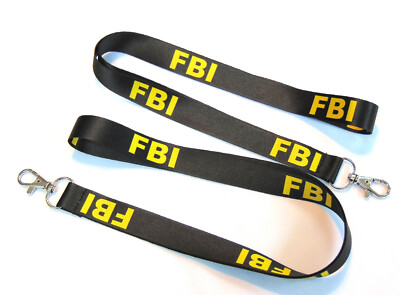 FBI Schlüsselband - 20 mm Fettdruck Umhängeband für Ausweis & Schlüssel... Kostenloser UK-Versand
