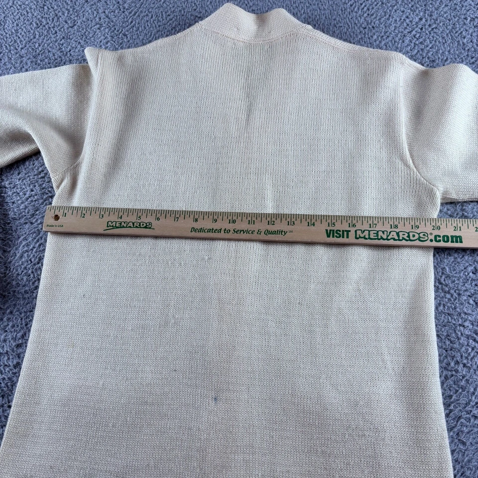 Cárdigan Suéter Vintage Años 50 Para Hombre 42 Beige Imperial Universitario Grunge Abuelo EE. UU. Foto 4 de 4