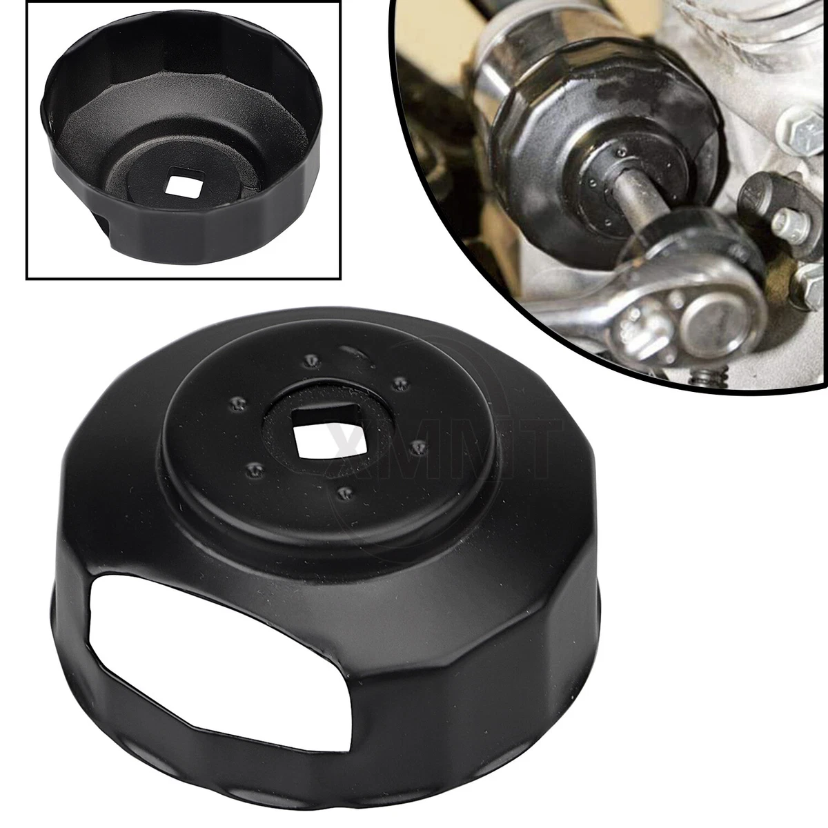 Steel 76mm 14 Flute End Cap Style Oil Filter Wrench Removal For