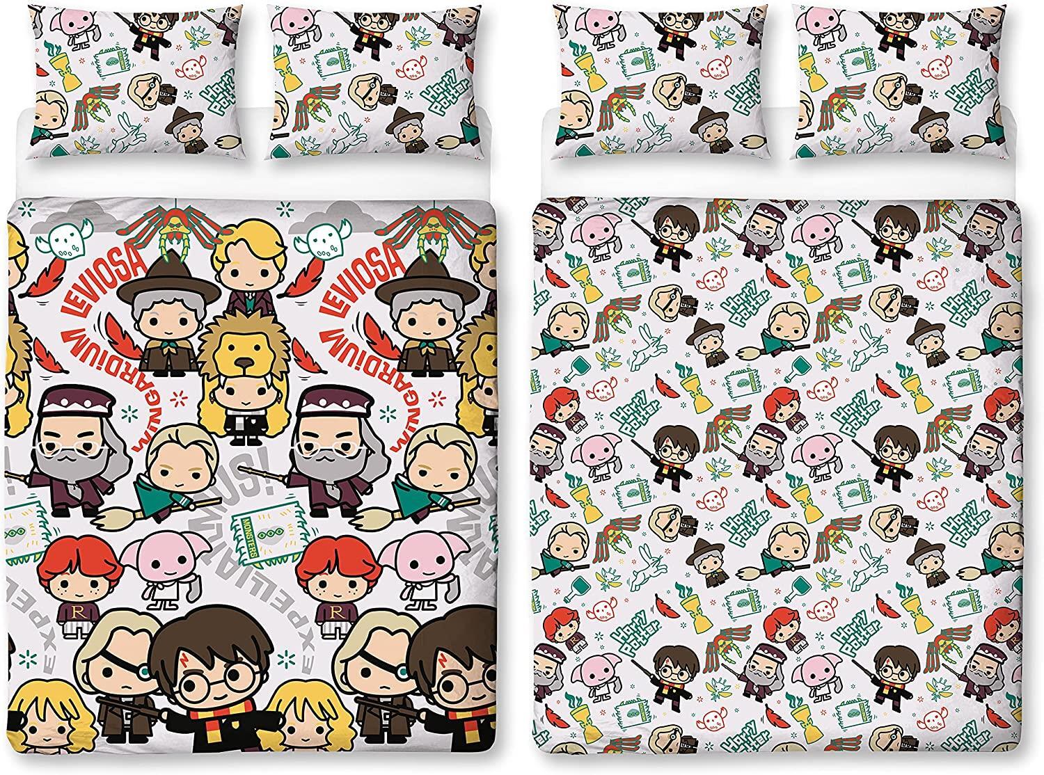 Harry Potter Scene Double Duvet Cover Reversible Bedding Set