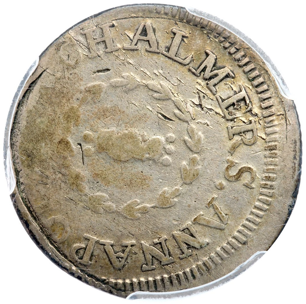 1783 W-1790 R-4 PCGS VF 30 Long Worm, Birds John Chalmers Shilling Colonial Coin