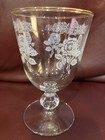Water Goblet with Roses and Gold Toned Trim — photo 5