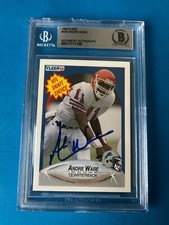 Andre Ware Heisman 1990 Fleer Rookie Card Signed Auto Beckett BAS