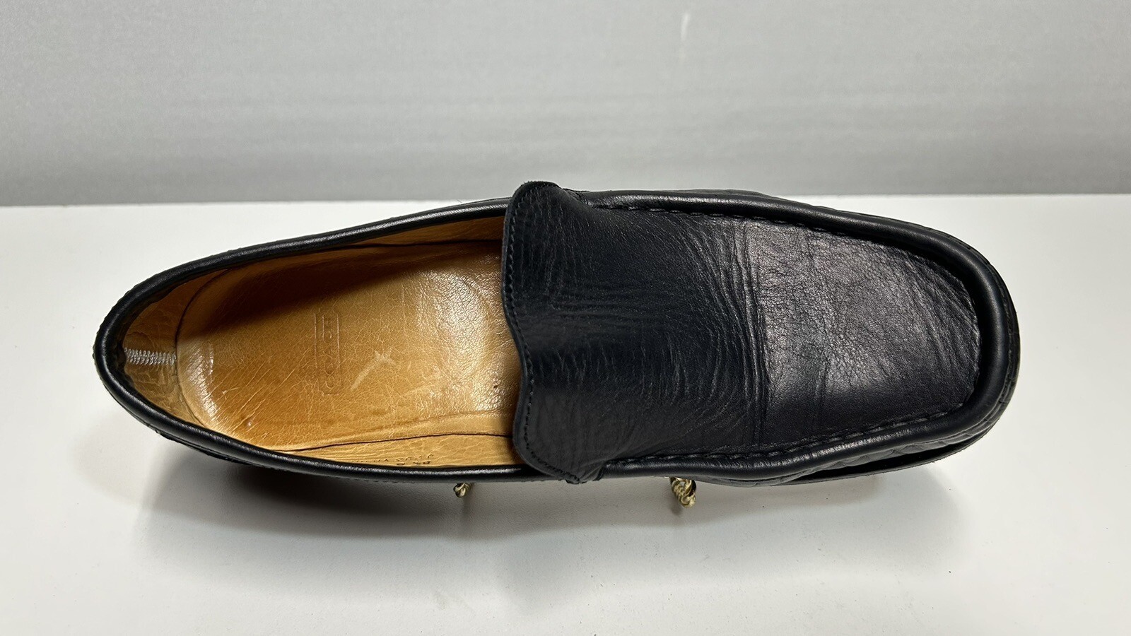 Coach Made in Italy “Vienna” All Leather Black Loafer… Gem
