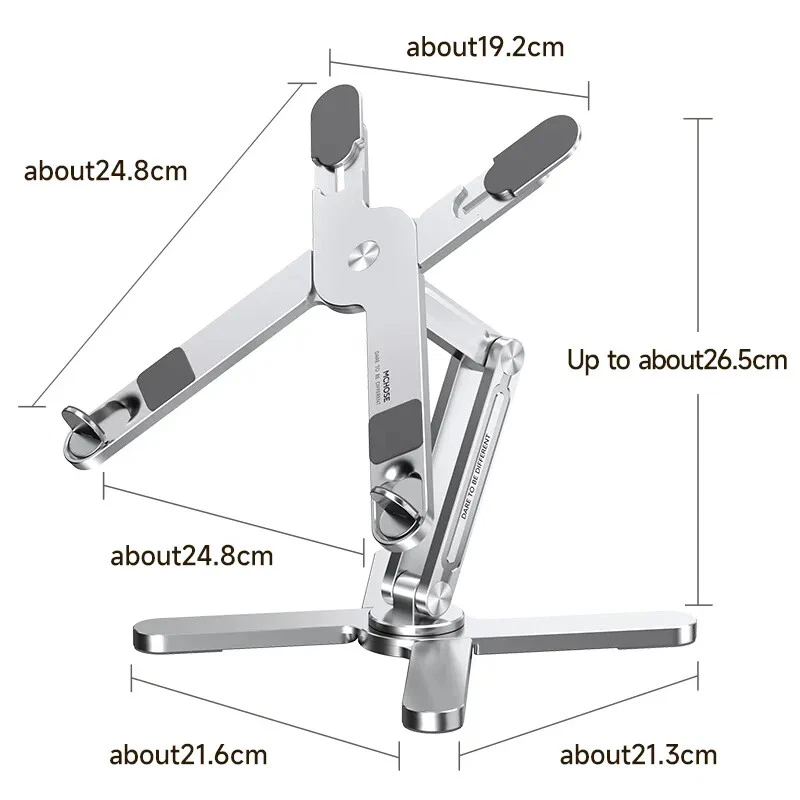 360° Rotating Laptop Stand with Heat Dissipation - Foldable Holder