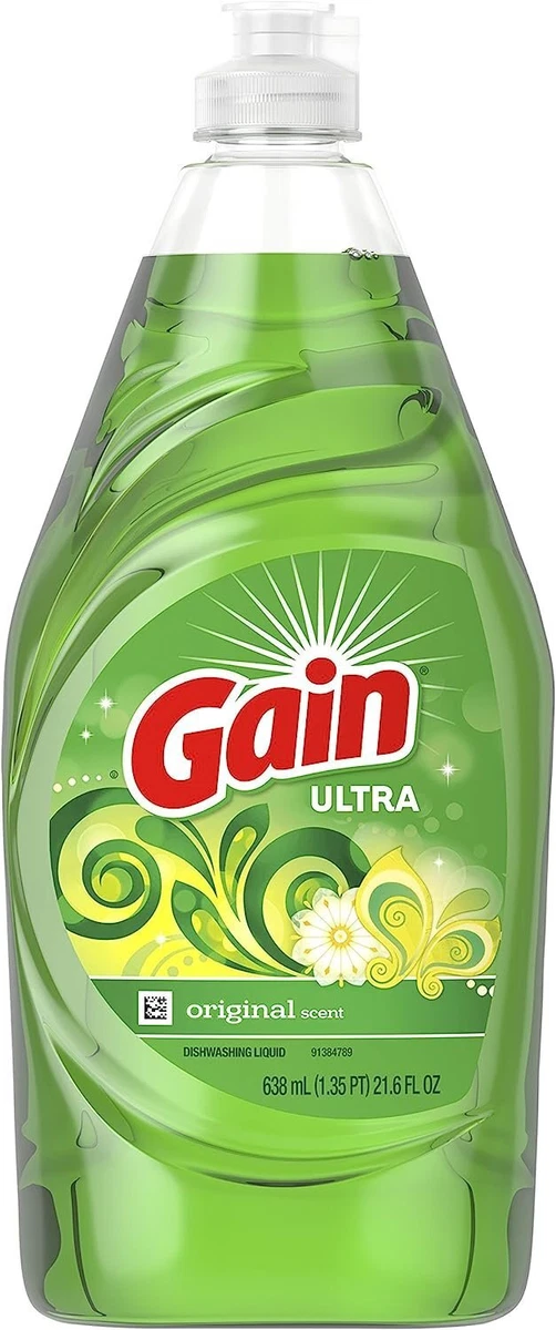 Gain Ultra Dishwashing Liquid Dish Soap, Original Scent, 8 fl oz