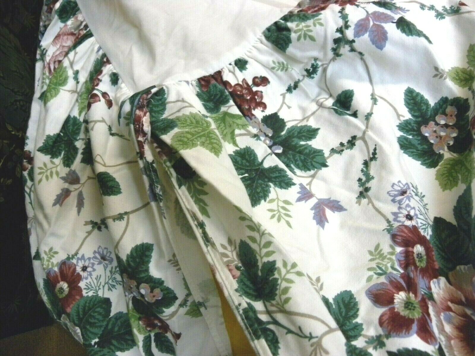 Waverly Pleasant Valley Bed Skirt Floral Grapes Dust Ruffle French