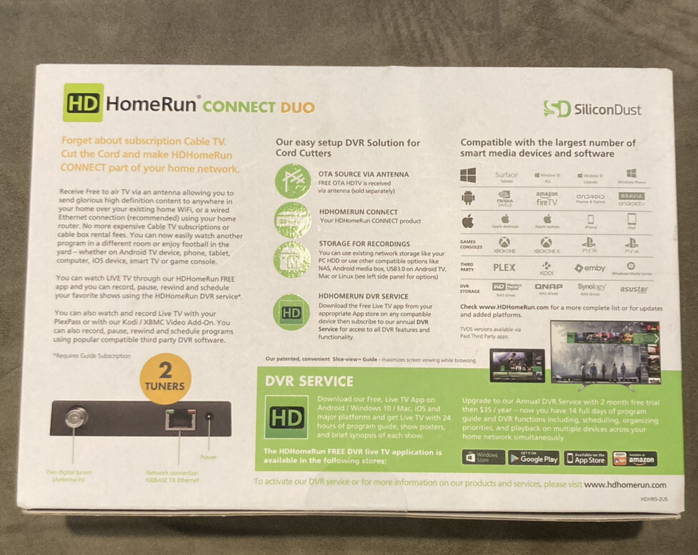 Brand New Factory Sealed Silicon Dust HDHomeRun CONNECT DUO Tuner brand-new-factory-sealed-silicon-dust-hdhomerun-connect-duo-tuner