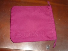 Genuine Sony Headphone/Accessorie Soft Nylon Bag/Sack w/Fabric lining - Pink/RED