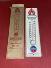 Vintage NOS Standard Oil Advertising Thermometer Standard Flame Fuel Oil W/ Box