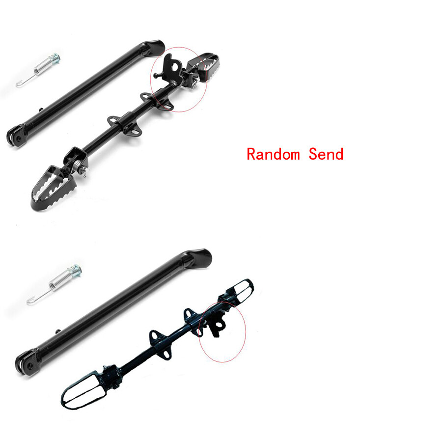 For 110/125/140cc Motorcycle Pit Dirt Bike Side Foot Peg Rest Mount Kickstand US