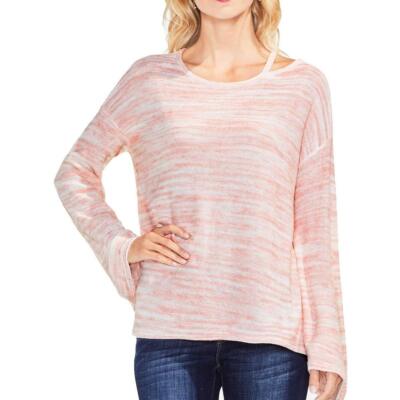 Two by Vince Camuto Cutout-Neck Space-Dyed Sweater Light Rosewood Size M